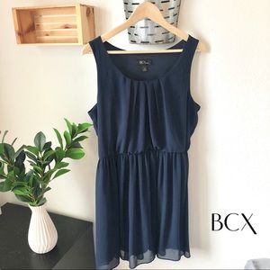 BCX Chiffon Navy Dress